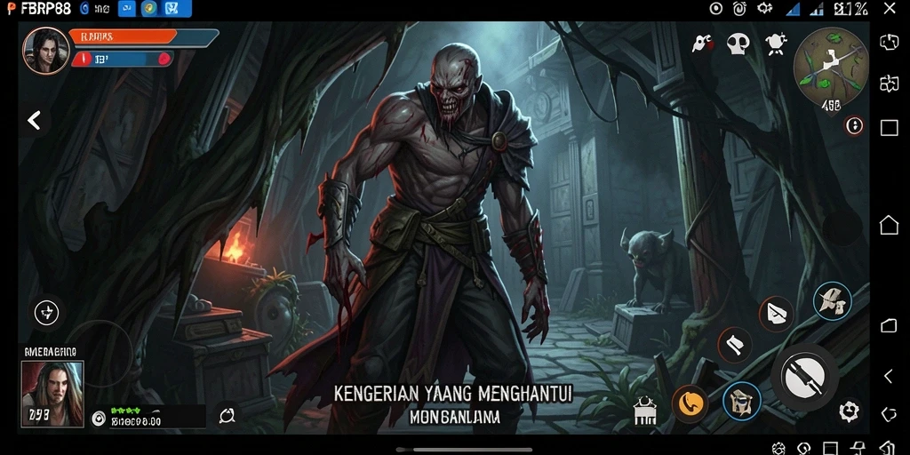 Screenshot FBRP88 menampilkan momen menegangkan saat menjelajahi lokasi Horror.