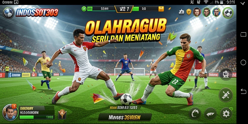 Screenshot utama INDOSLOT303 menampilkan gameplay olahraga yang menarik dan seru.