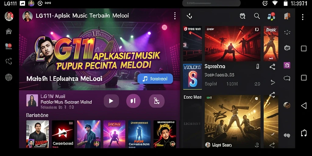 Screenshot LG111 menampilkan gameplay musik yang interaktif dan menyenangkan.