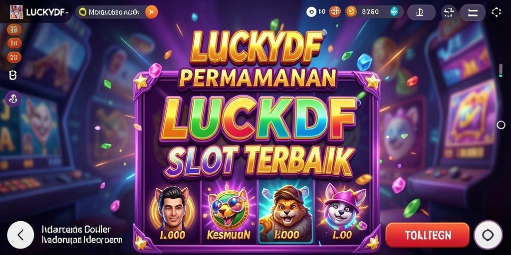 Screenshot gameplay <strong>LUCKYDF</strong> menampilkan keseruan bermain Slot dengan grafis menawan.