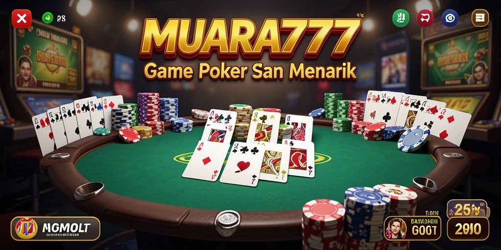 Tampilan menarik dari gameplay poker di MUARA777.