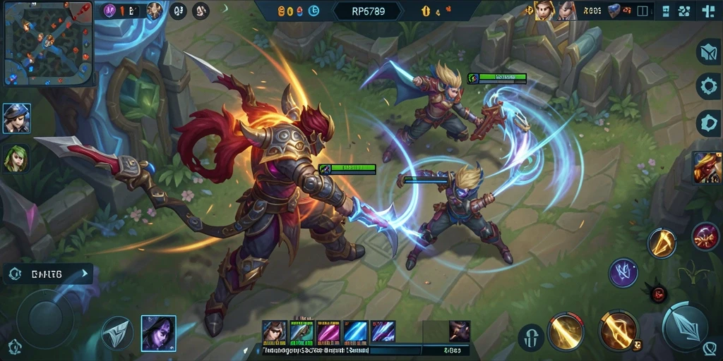 Tampilan seru gameplay dalam pertarungan MOBA