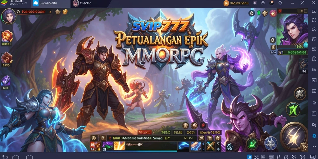 Tampilan aksi seru dalam permainan MMORPG SVIP777.