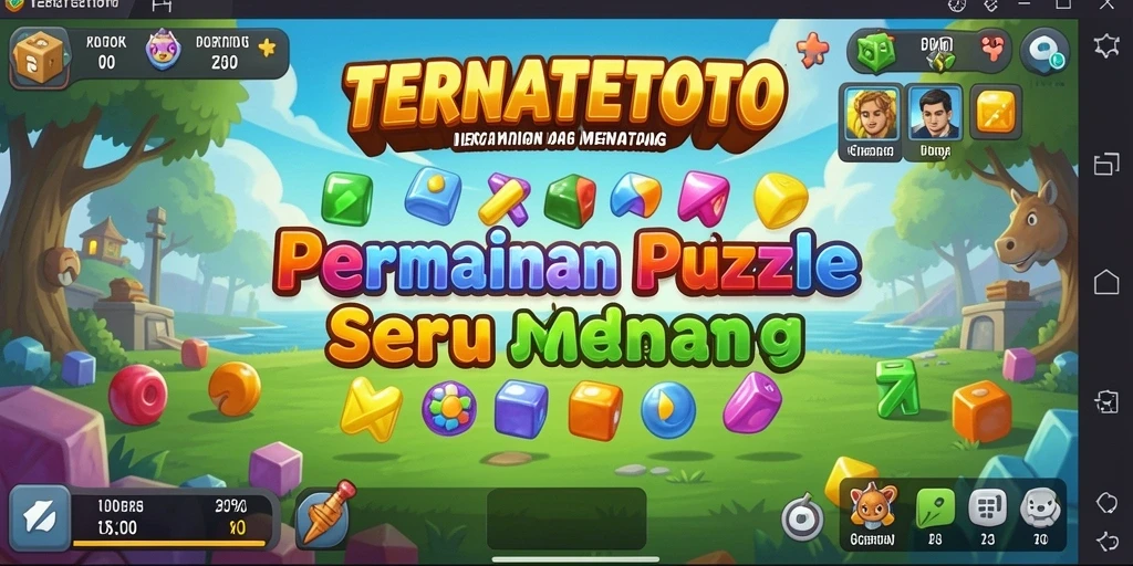 Screenshot permainan TERNATETOTO menunjukkan gameplay Puzzle yang menyenangkan.
