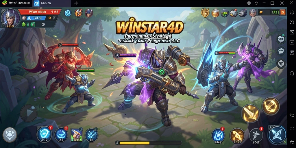 Gameplay seru dalam WINSTAR4D memperlihatkan strategi dan pertempuran.