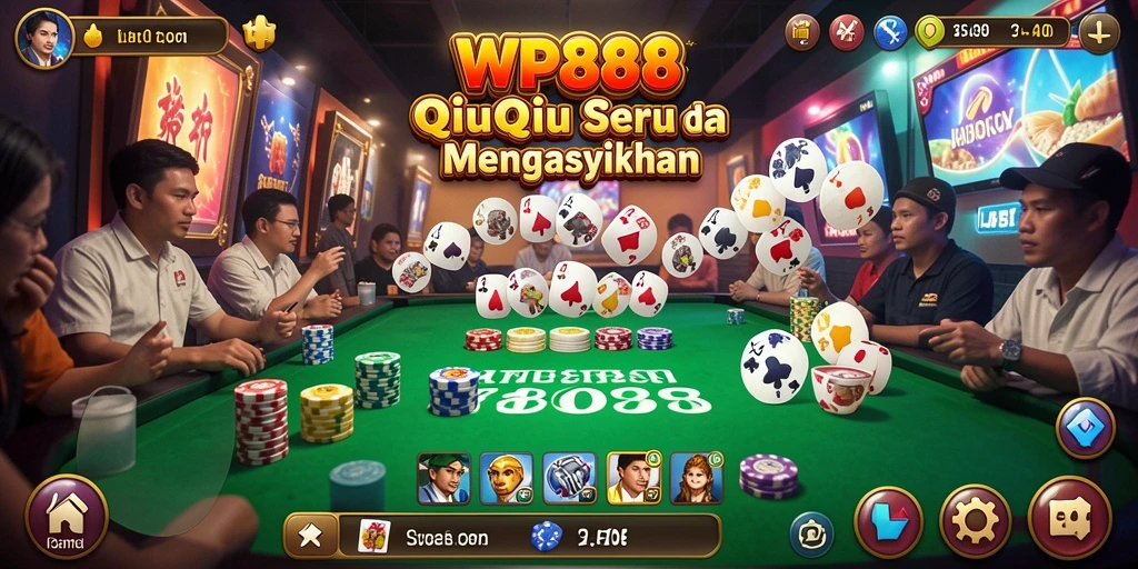 Tampilan gameplay seru dalam WP888 saat bermain QiuQiu.